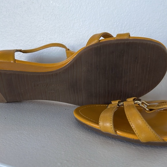 Goldenrod yellow Enzo Angiolini sandals. Size 7. Gently used. - Picture 5 of 9
